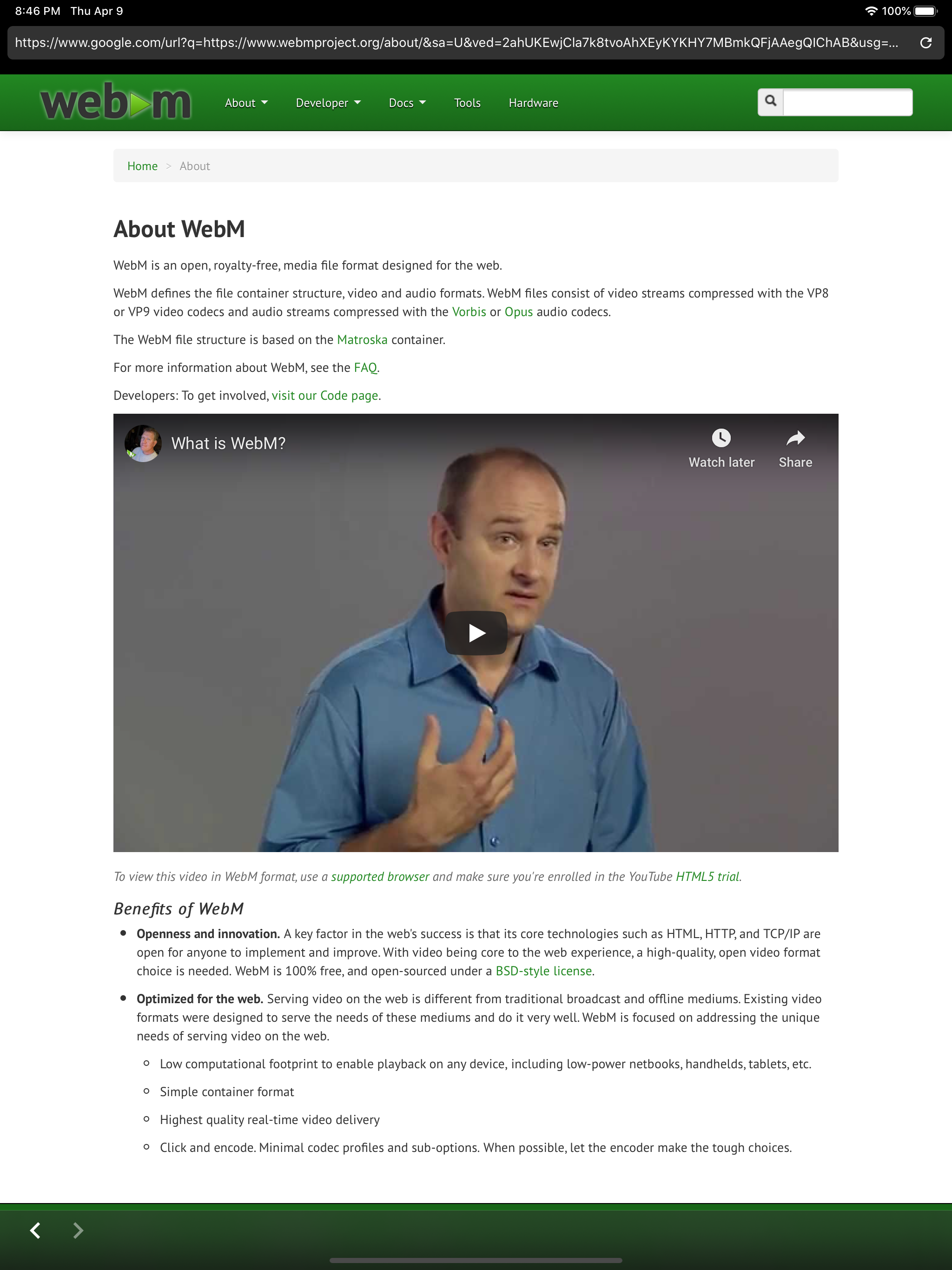 Fast Webm Browser