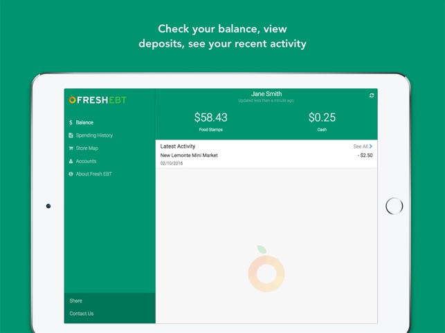 Fresh EBT Food Stamp Balance On The App Store