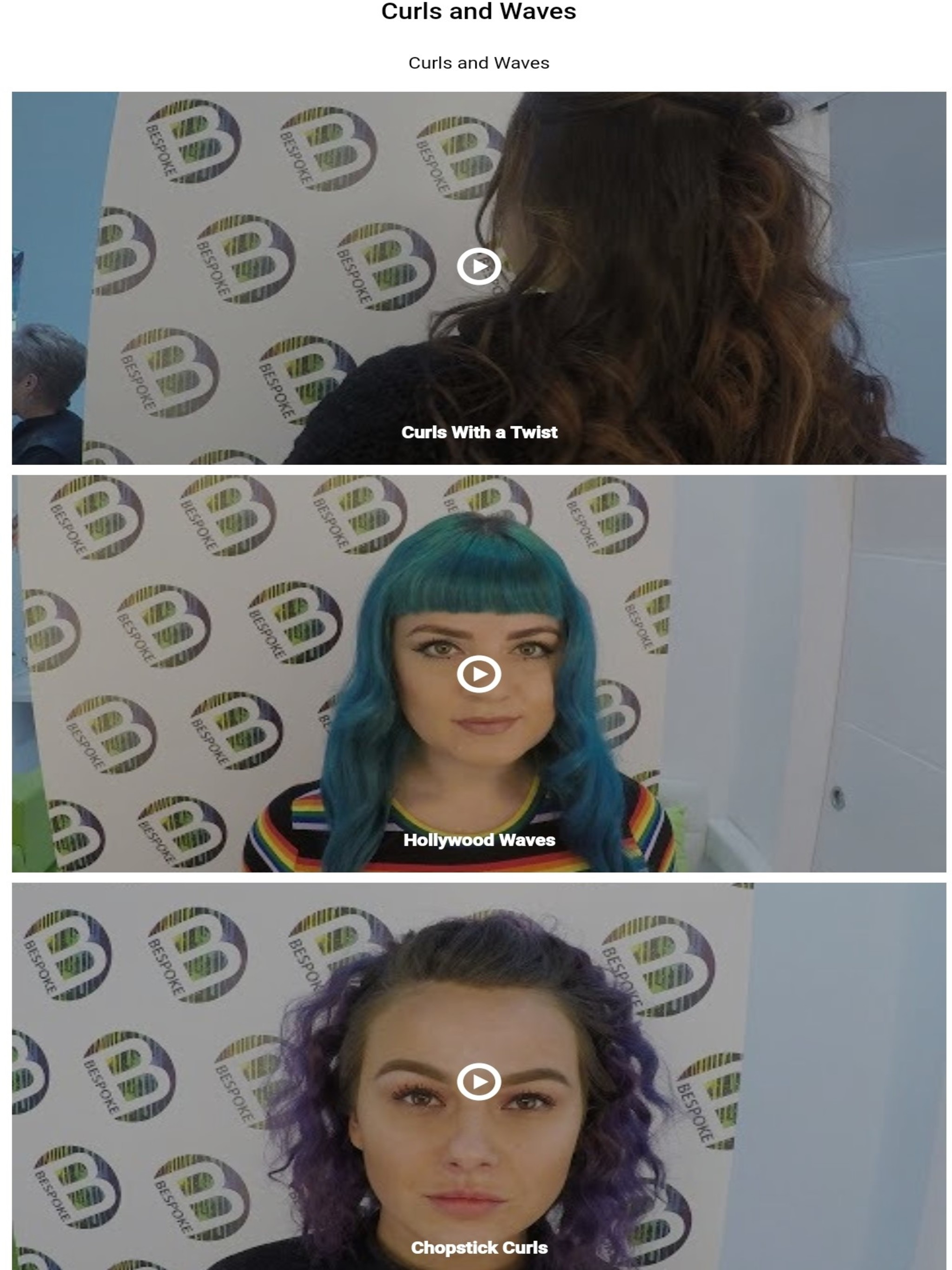 Hairstyle Tutorials by Bespoke
