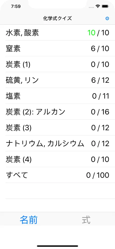 Chemical Formulas Quiz