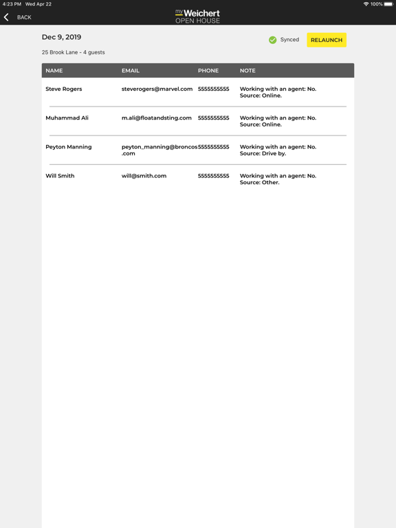 Weichert Open House iPad screenshot 3 - Productivity app