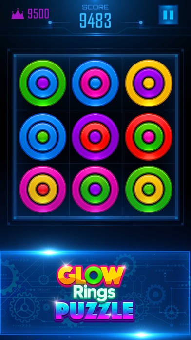 Screenshot #1 pour Glow Rings Puzzle