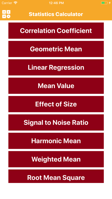 Calculator Of Statistics Screenshot