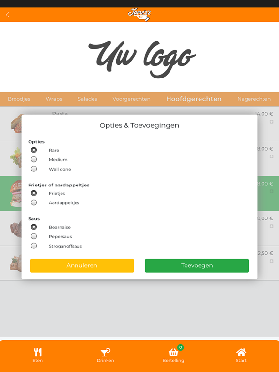 Jamezz iPad screenshot 6 - Food & Drink app
