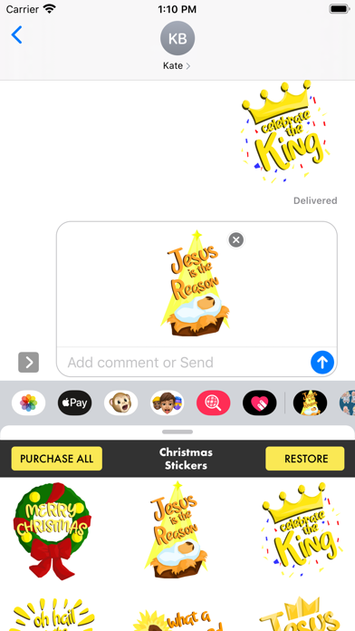 Screenshot #1 pour Christmas Stickers ·