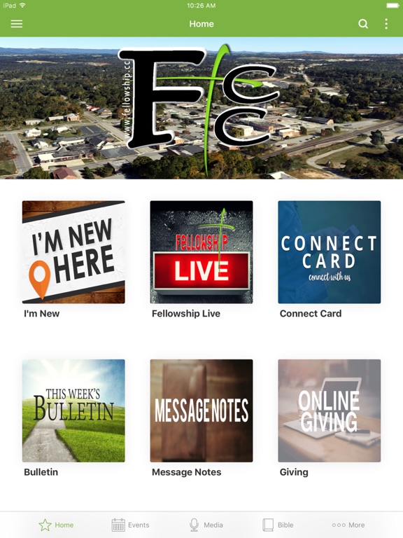 Fellowship Community Church SC iPad screenshot 1 - Lifestyle app