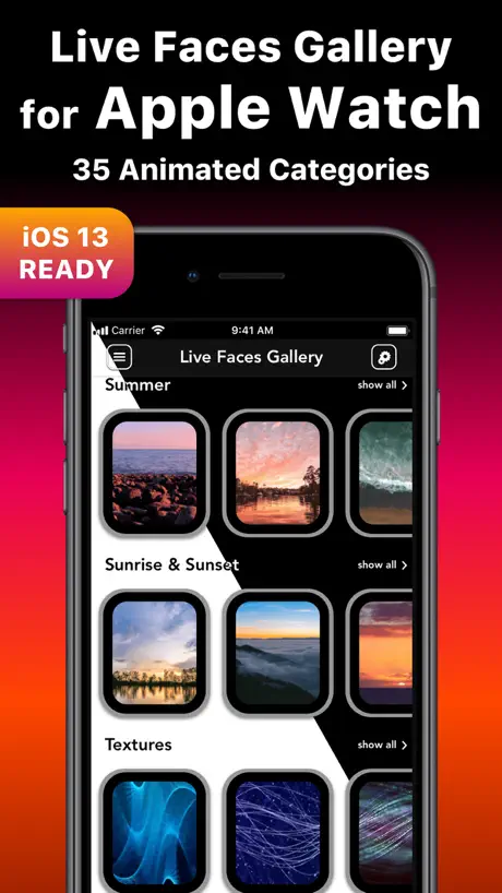 Live Watch Faces Gallery App