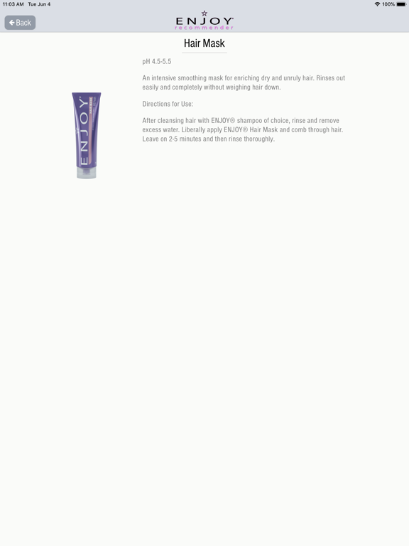 ENJOY Recommender iPad screenshot