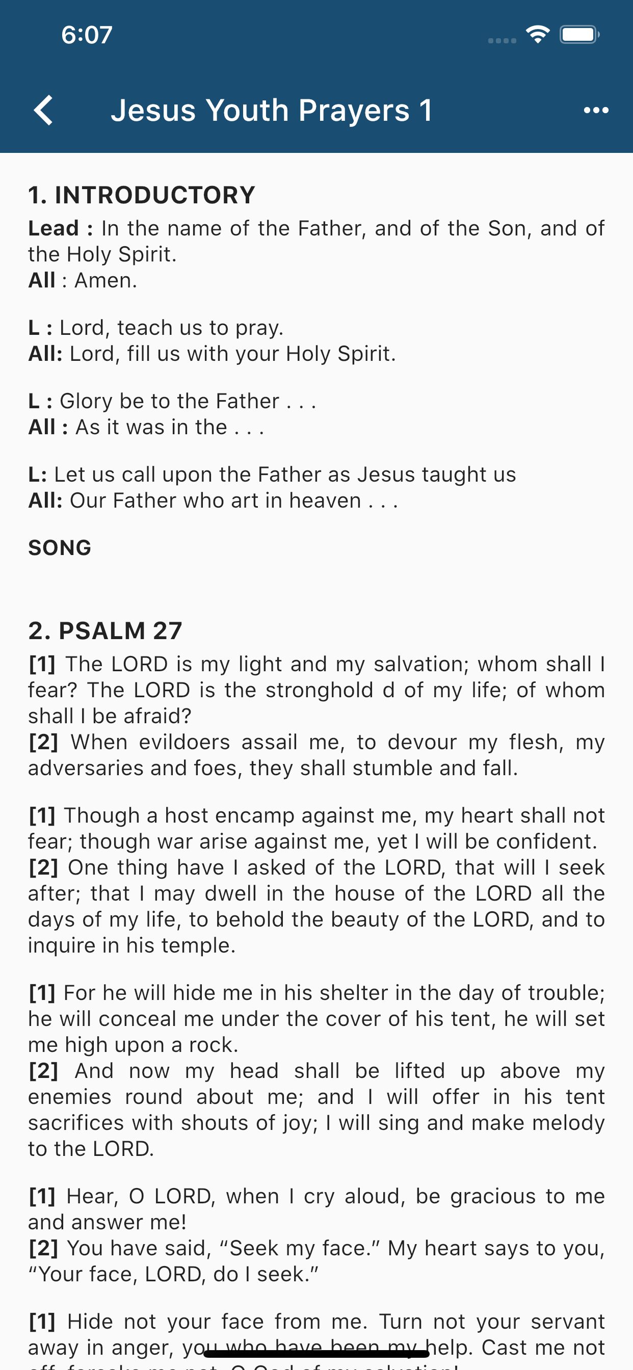 Jesus Youth Prayers