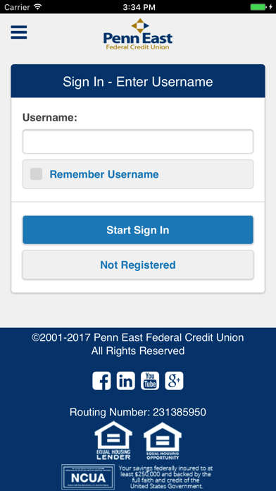 Penn East FCU Screenshot