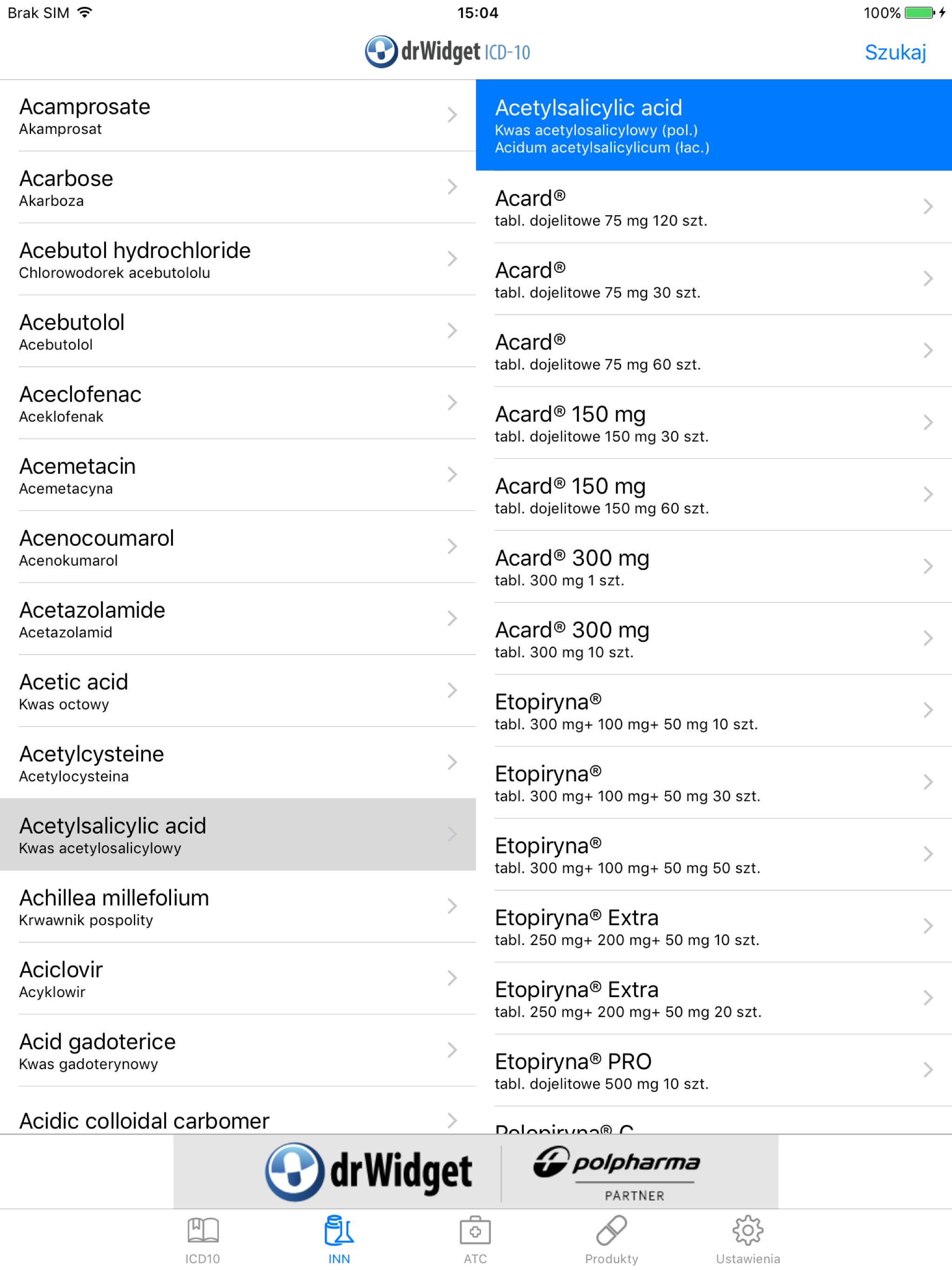 DrWidget ICD10
