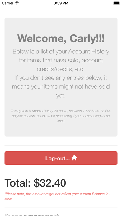 Consignor Login by Peeps app screenshot 2