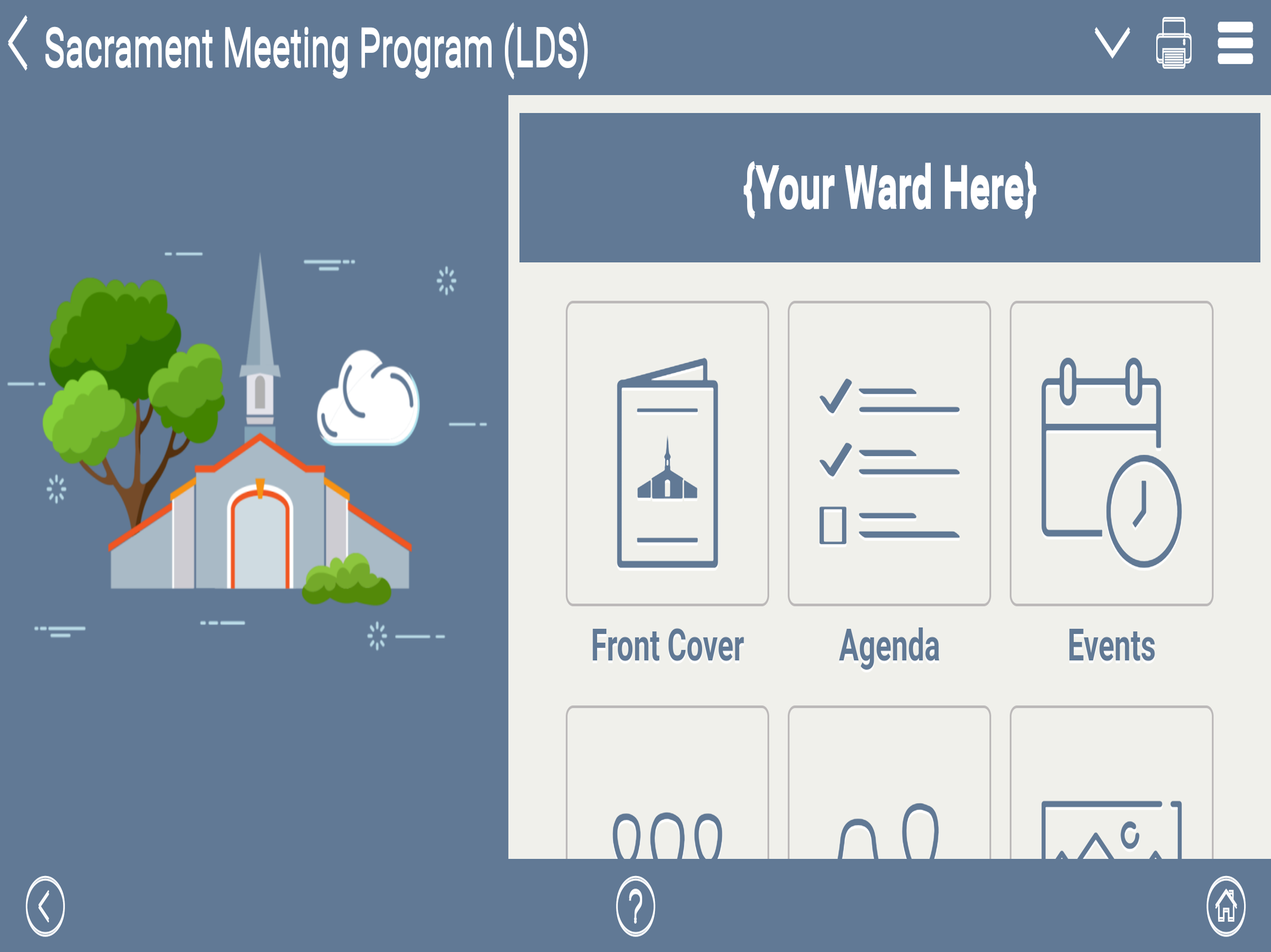 Sacrament Meeting Program LDS