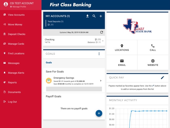 First State Bank Stratford iPad screenshot 3 - Finance app