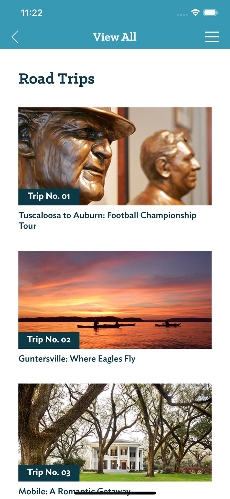 Alabama Road Trips iphone screenshot 2