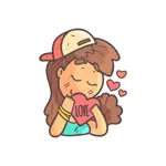 Skater Girl in a Cap Stickers App Support