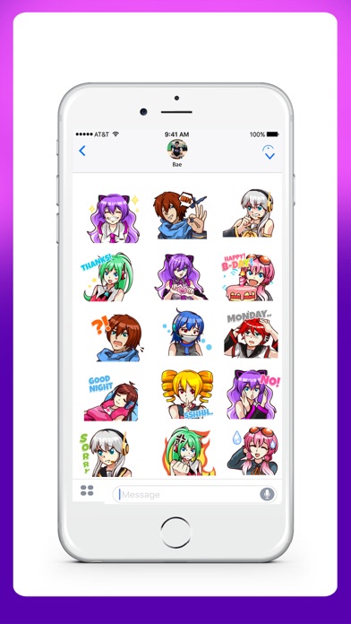 Screenshot #3 pour Anime Cosplay Gif Stickers App
