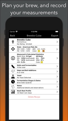 Fermenticus Brew Log screenshot 2