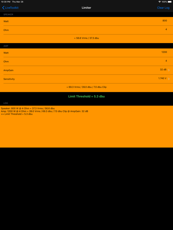 livetoolkit iPad screenshot 5 - Utilities app