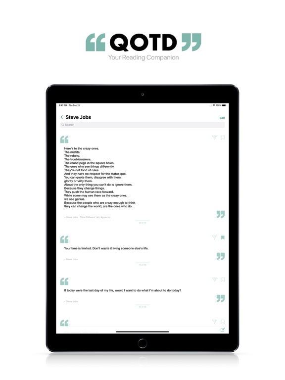 Screenshot #6 pour QOTD: Read, Scan & Save Quotes