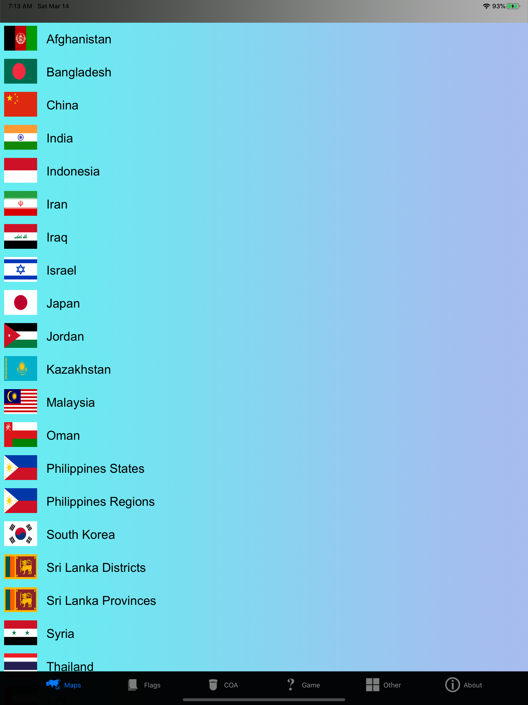 Asian Country State Maps screenshot 11