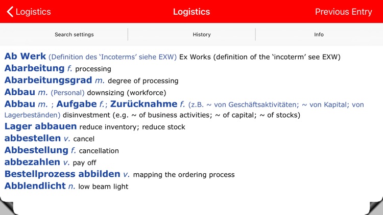 Dictionary Logistics DE-EN screenshot-3