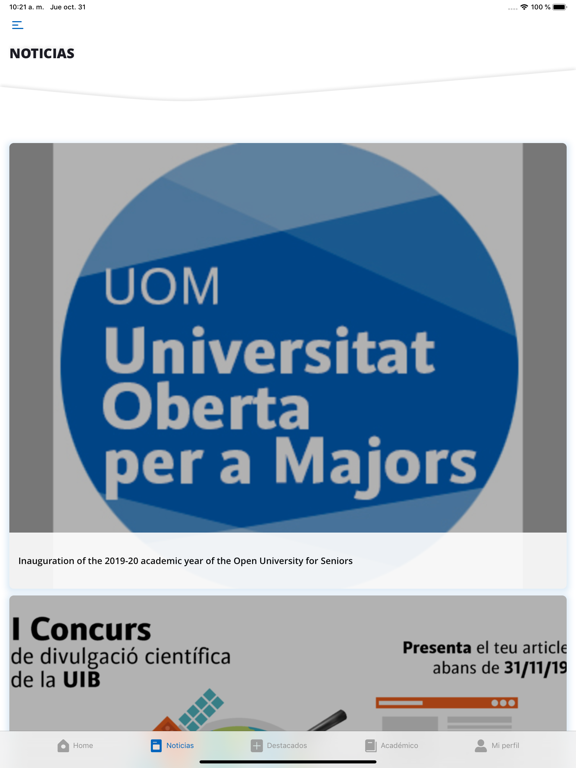 UIB Univ. de les Illes Balears iPad screenshot