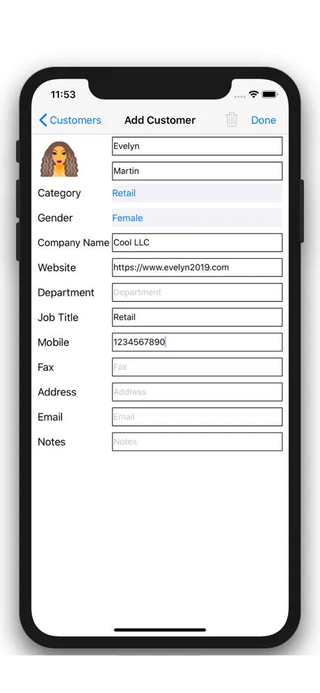 Customer Management - Contacts