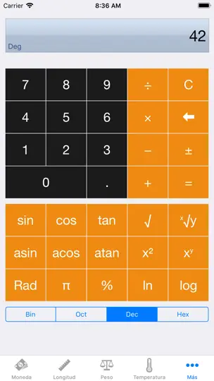 Captura de pantalla de IConvert - Unidad Y Divisas en iPhone 6