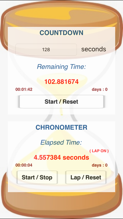 Screenshot #1 pour Chronometer and Countdown