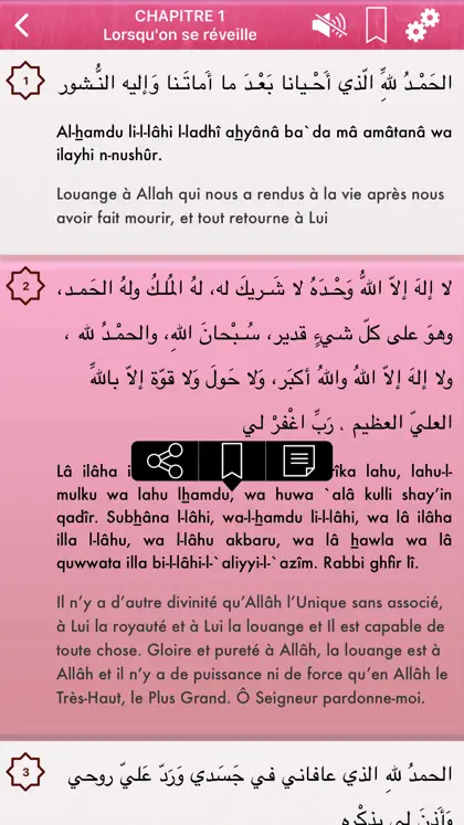 Captura 3 de 6 de Dua Hisnul Muslim en Français