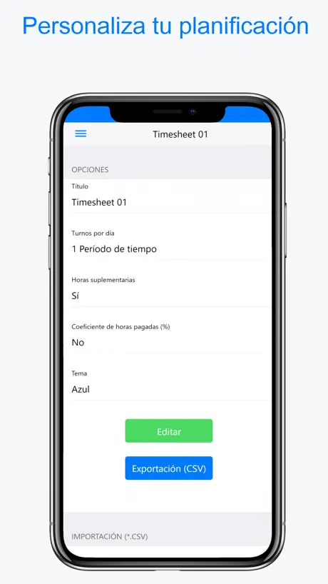 Planningify: Tiempo de trabajo
