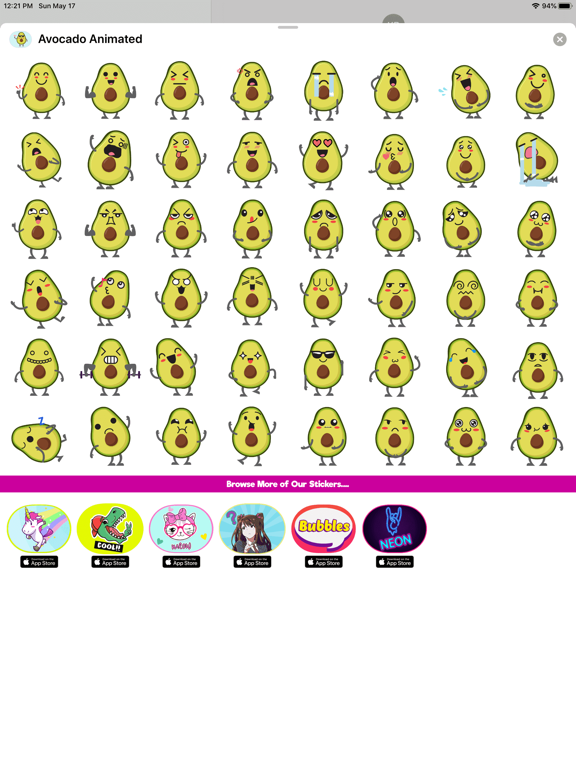 Screenshot #6 pour Avocado: Animated Stickers