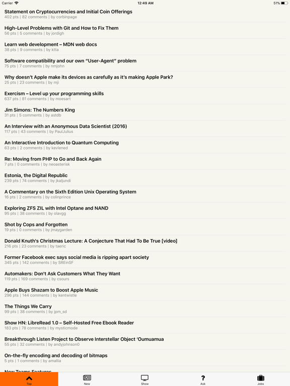 Screenshot #4 pour React Native Hacker News