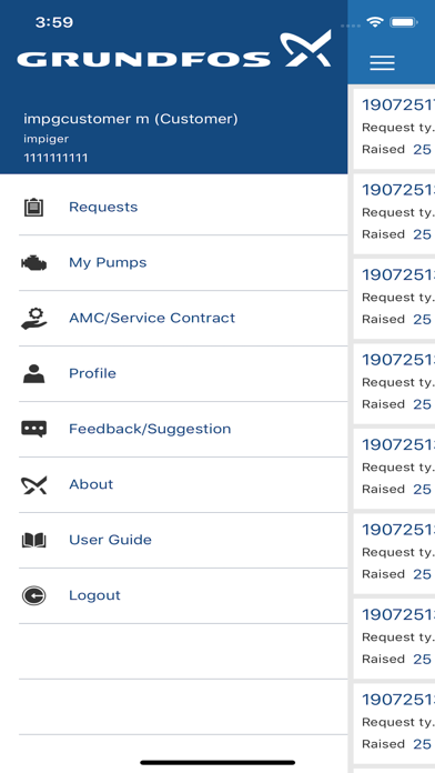 Screenshot #1 pour SmartServ Grundfos MY