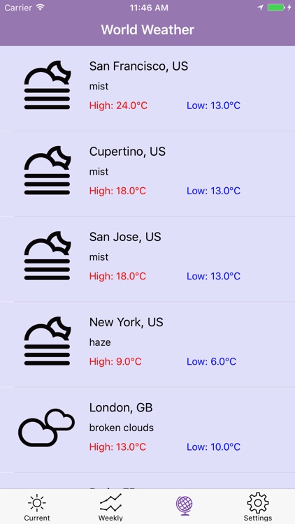 FLAT Weather Clock for iPhone screenshot-9
