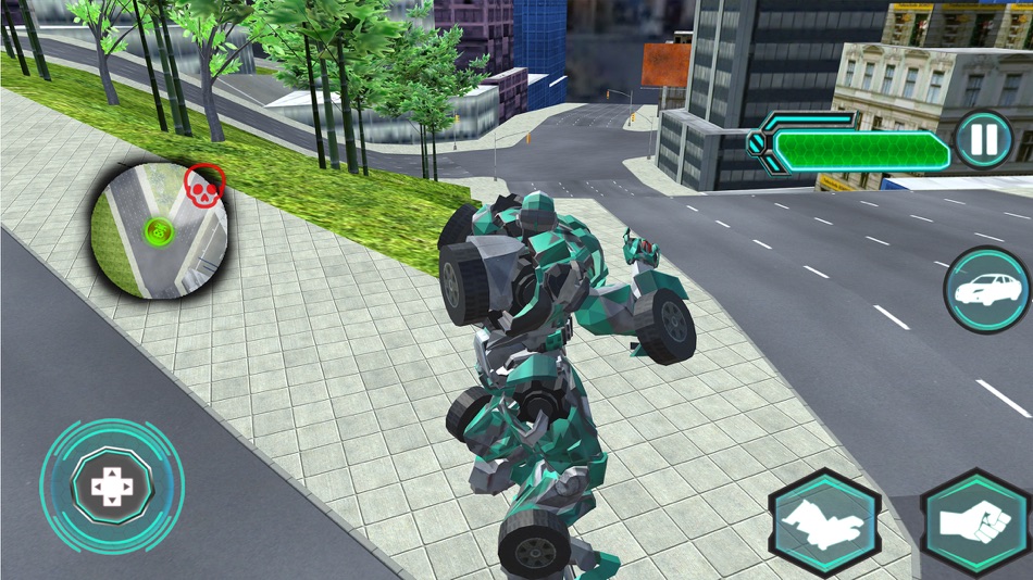 Dinosaur Vs Robot Car War - 1.0 - (iOS)