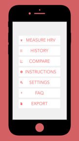 Camera Heart Rate Variability screenshot