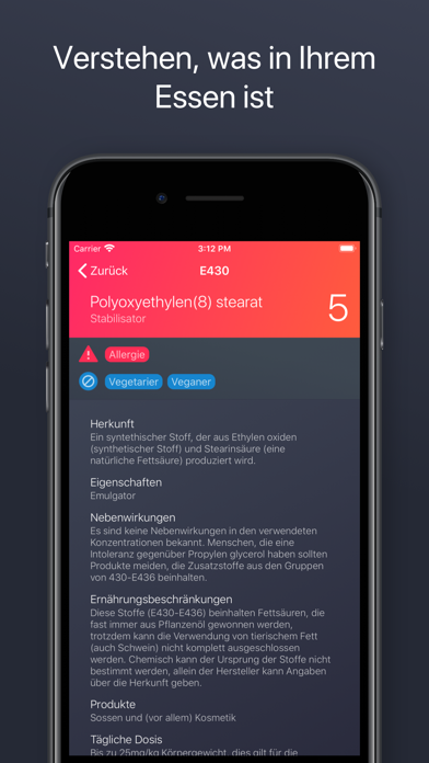 E Nummern app screenshot 3