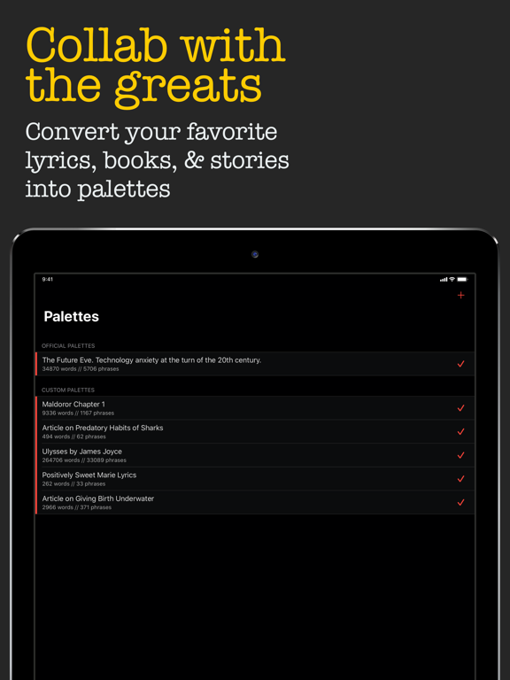 WordPalette iPad screenshot 4 - Productivity app