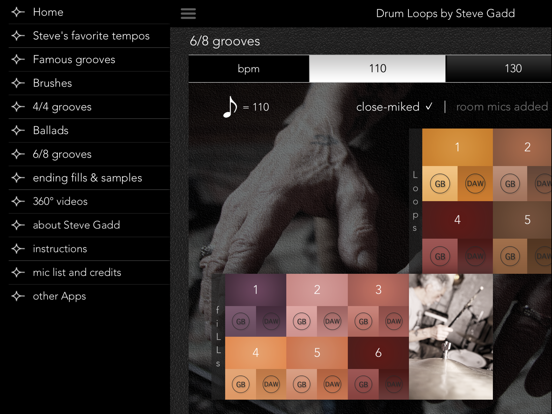 Screenshot #6 pour Drum Loops by Steve Gadd