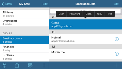 pwSafe 2 - Password Safe Screenshot