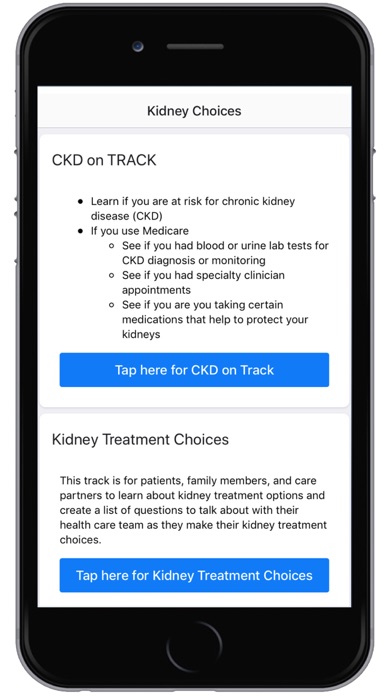 Kidney Choices Screenshot