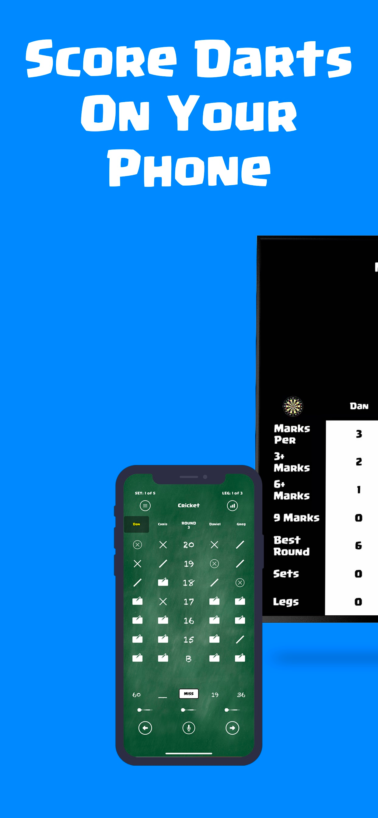 Dart Scorer Cricket and X01