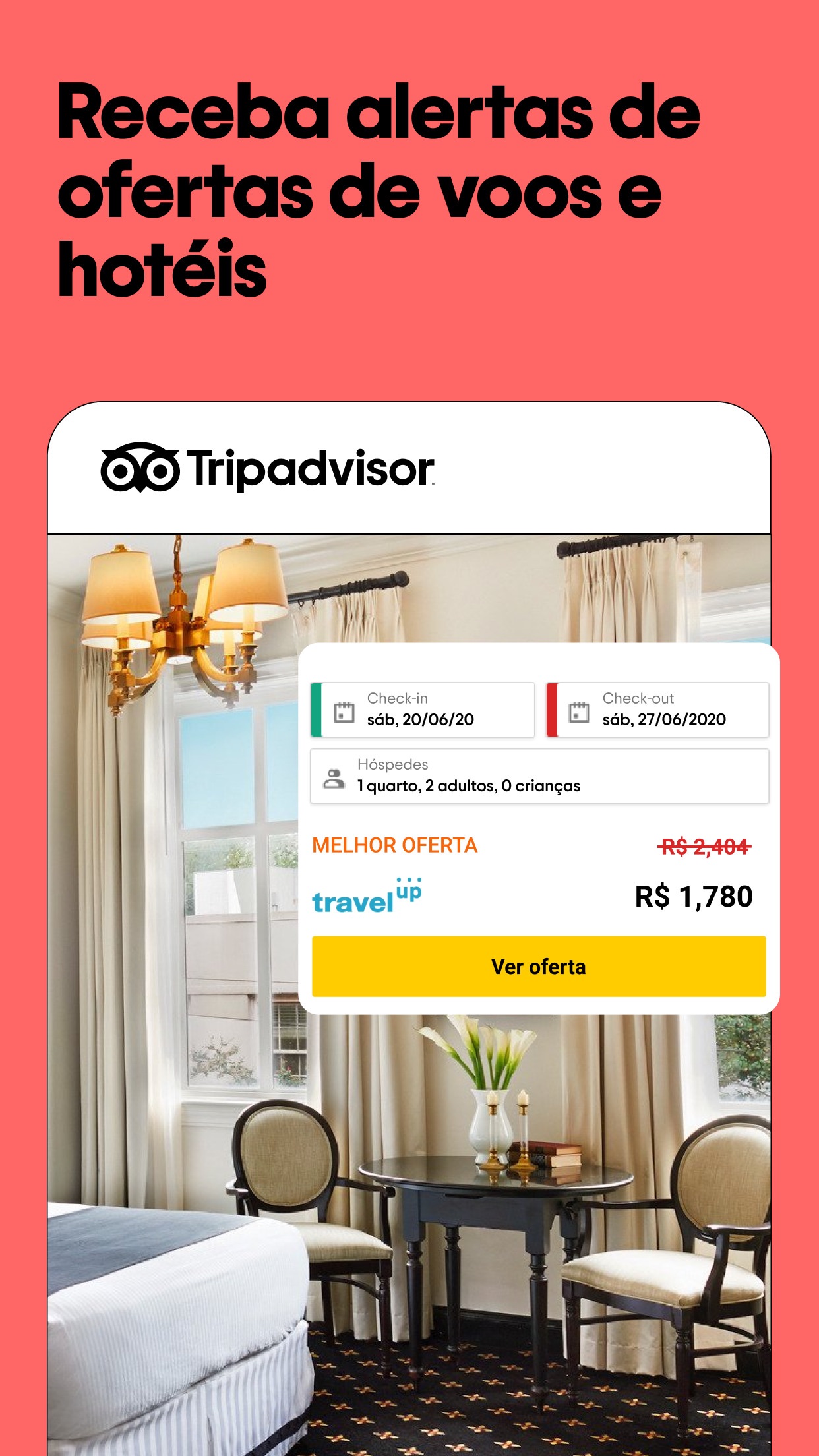 Screenshot do app Tripadvisor Hotéis, Voos
