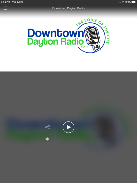 Downtown Dayton Radio iPad screenshot 1 - Music app