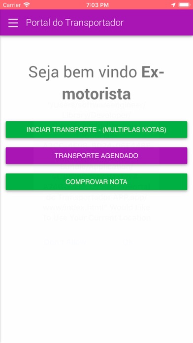 Screenshot #2 pour Portal do Transportador APP