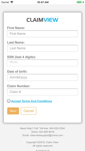 CLAIMVIEW screenshot 2