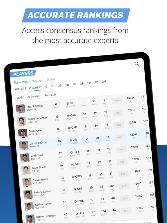 Fantasy Baseball My Playbook iPad screenshot 5 - Sports app
