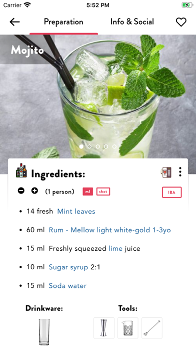 Cocktails App: Drinks Database Screenshot